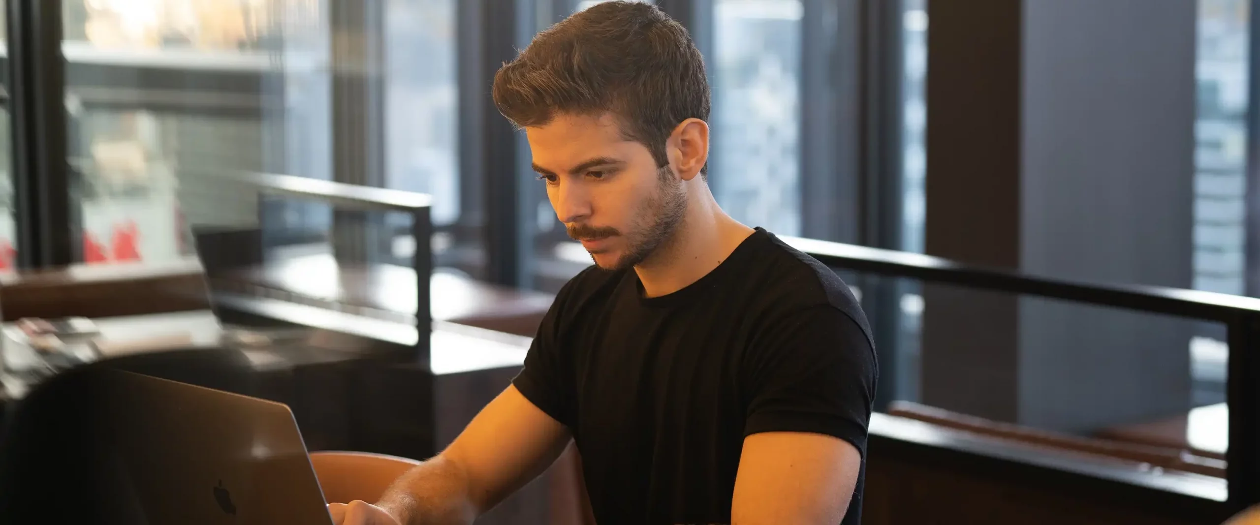 Man working on his computer 