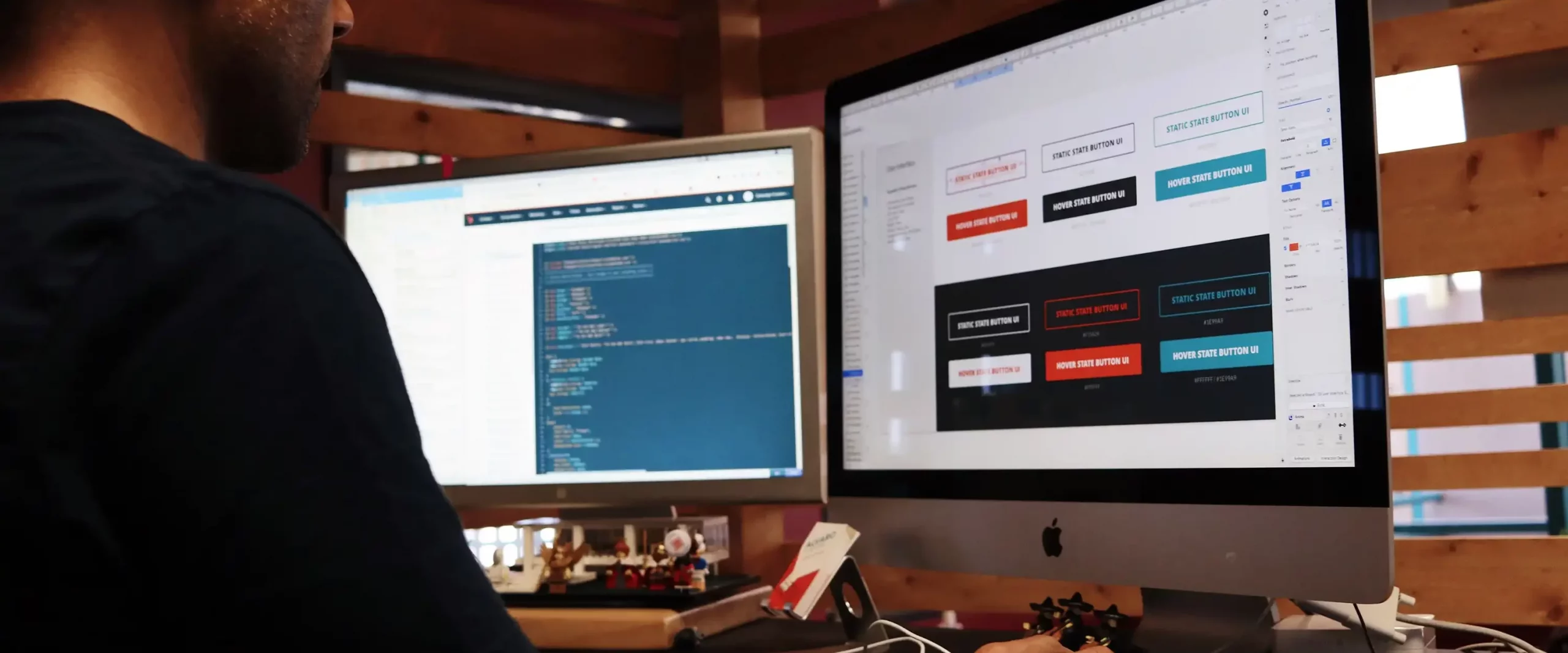 Man in front of the computer working on a Web Development Company 