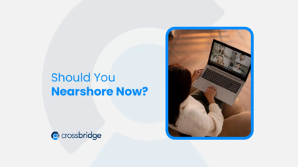 nearshore team in remote meeting