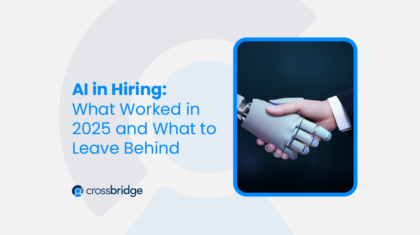 A human and robot shaking hands